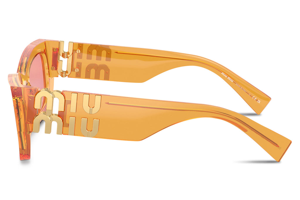 Miu Miu - MU 09WS Sunglasses Transparent Orange with Pink Lenses (12T1D0)