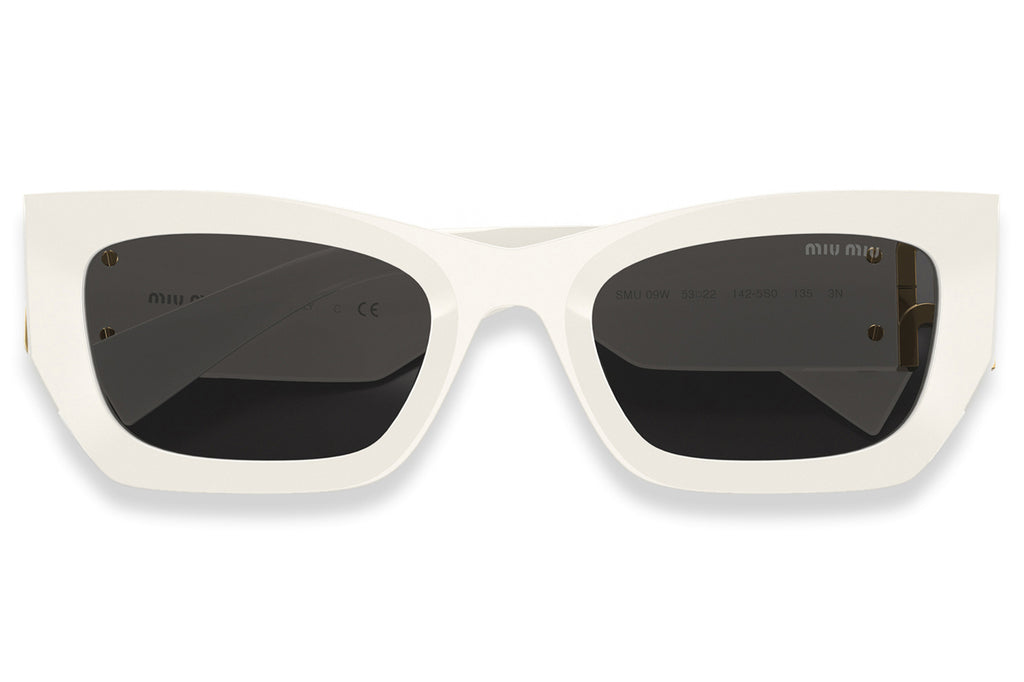 Miu Miu - MU 09WS Sunglasses White with Dark Grey Lenses (1425S0)