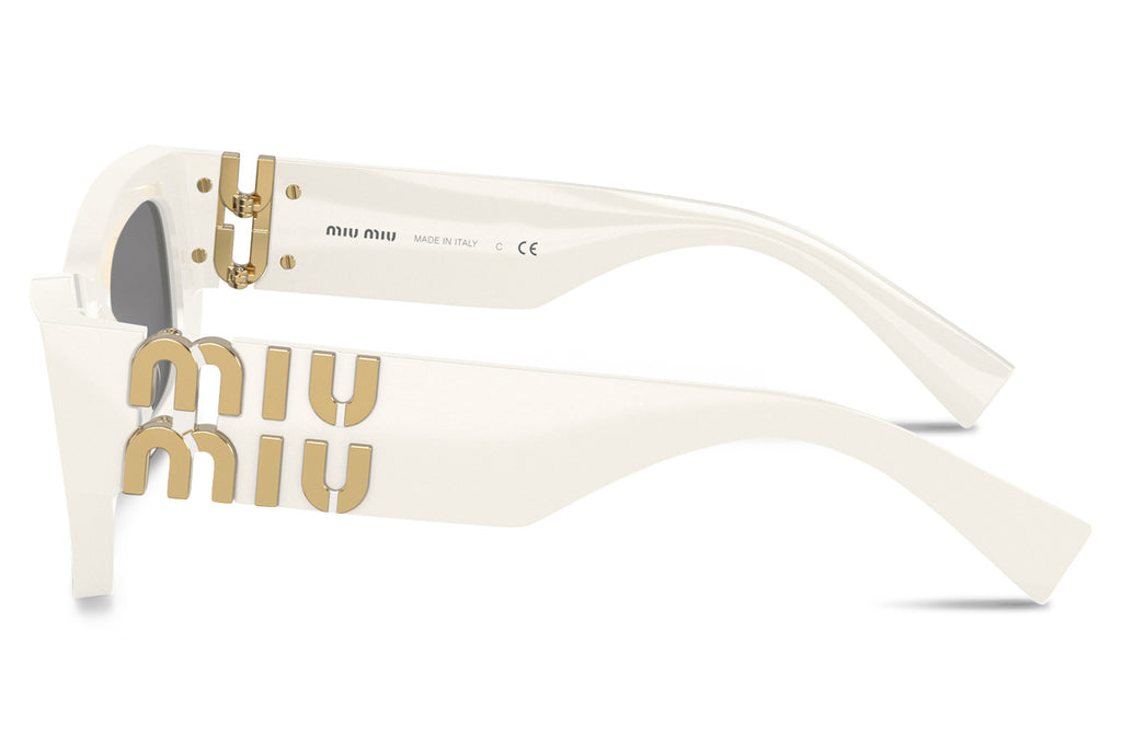 Miu Miu - MU 09WS Sunglasses White with Dark Grey Lenses (1425S0)