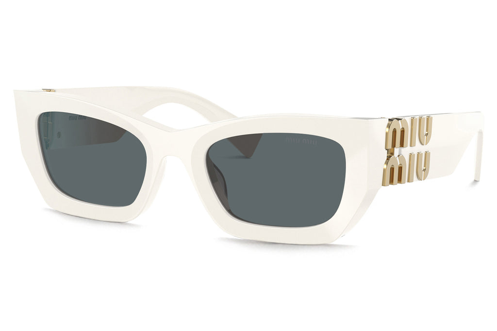 Miu Miu - MU 09WS Sunglasses White with Dark Grey Lenses (1425S0)