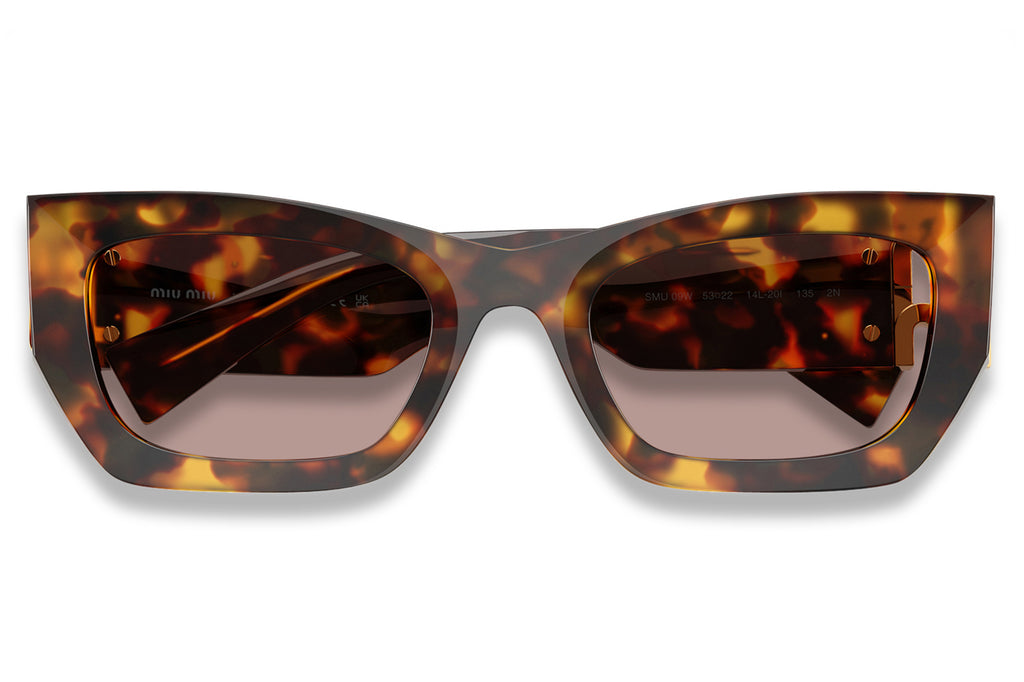 Miu Miu - MU 09WS Sunglasses Honey Havana with Light Purple Brown Lenses (14L20I)