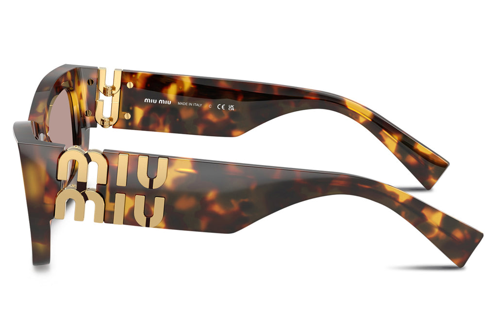 Miu Miu - MU 09WS Sunglasses Honey Havana with Light Purple Brown Lenses (14L20I)