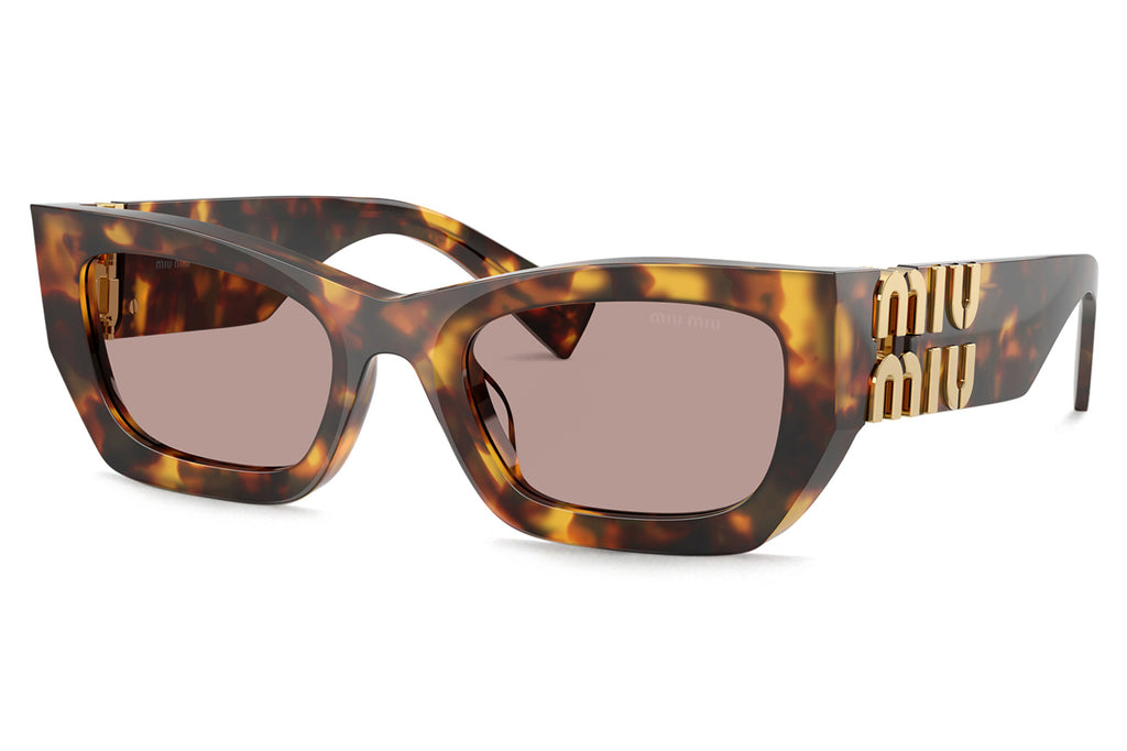 Miu Miu - MU 09WS Sunglasses Honey Havana with Light Purple Brown Lenses (14L20I)