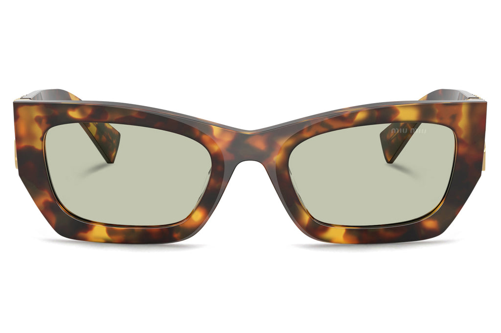 Miu Miu - MU 09WS Sunglasses Honey Havana with Green Lenses (14L50O)