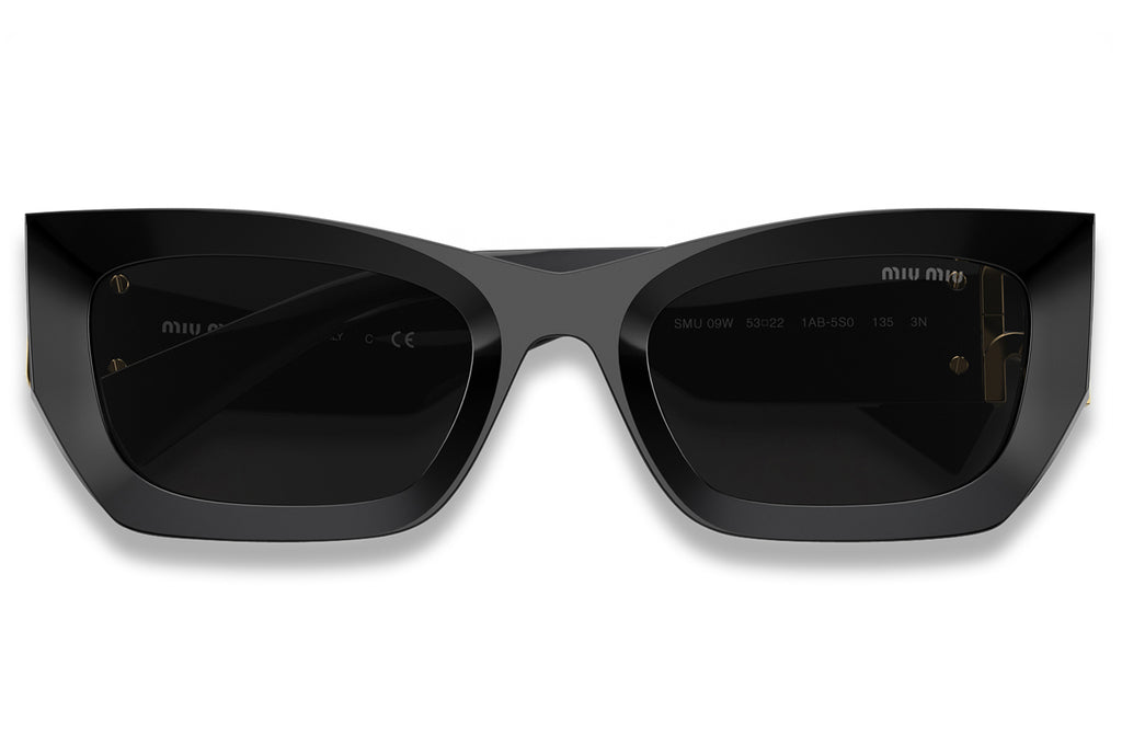 Miu Miu - MU 09WS Sunglasses Black with Dark Grey Lenses (1AB5S0)