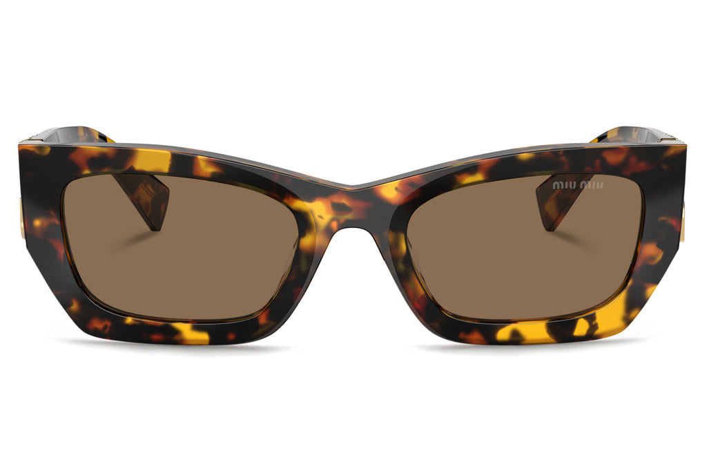 Miu Miu - MU 09WS Sunglasses Honey Havana with Dark Brown Lenses (VAU06B)