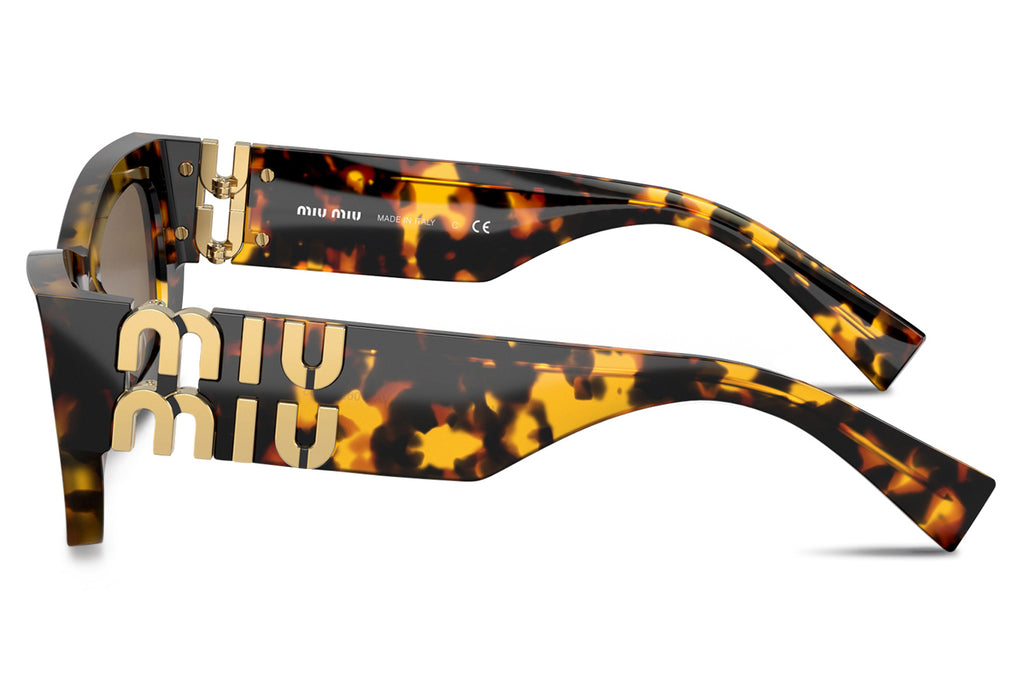 Miu Miu - MU 09WS Sunglasses Honey Havana with Dark Brown Lenses (VAU06B)