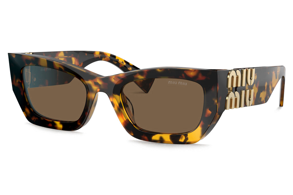 Miu Miu - MU 09WS Sunglasses Honey Havana with Dark Brown Lenses (VAU06B)