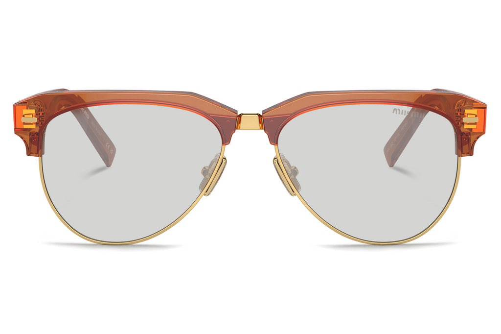Miu Miu - MU 09ZS Sunglasses Caramel with Clear Silver Gradient Lenses (15T8K1)