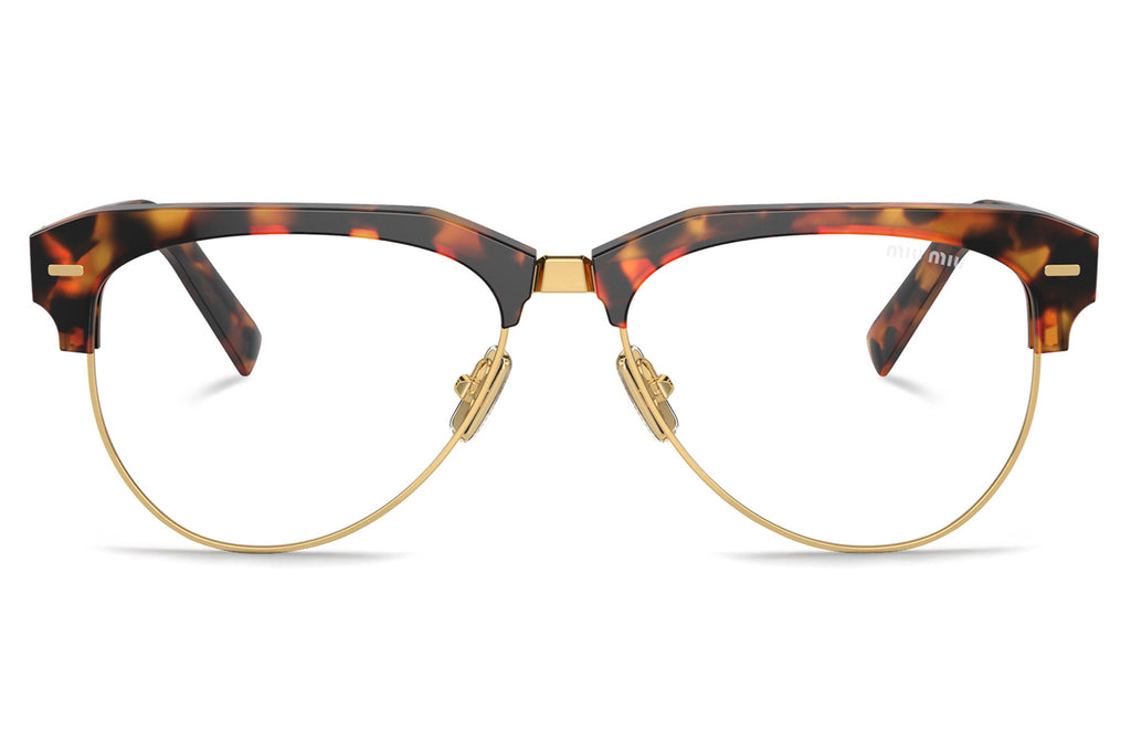 Miu Miu - MU 09ZS Sunglasses Cork Tortoise with Clear Blue-Violet Light Filter Lenses (19P08N)