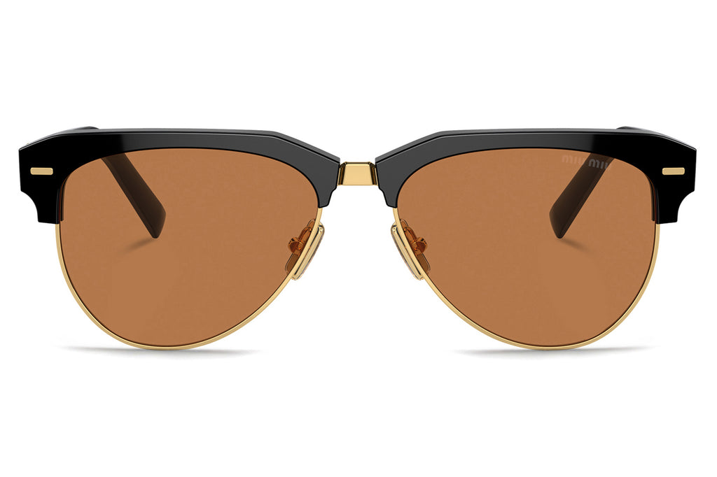 Miu Miu - MU 09ZS Sunglasses Black with Brown Lenses (1AB2Z1)