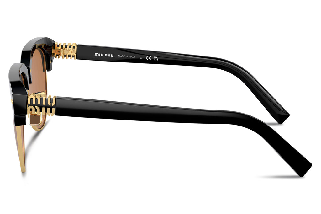 Miu Miu - MU 09ZS Sunglasses Black with Brown Lenses (1AB2Z1)