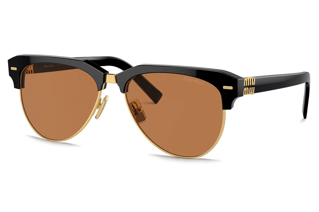 Miu Miu - MU 09ZS Sunglasses Black with Brown Lenses (1AB2Z1)