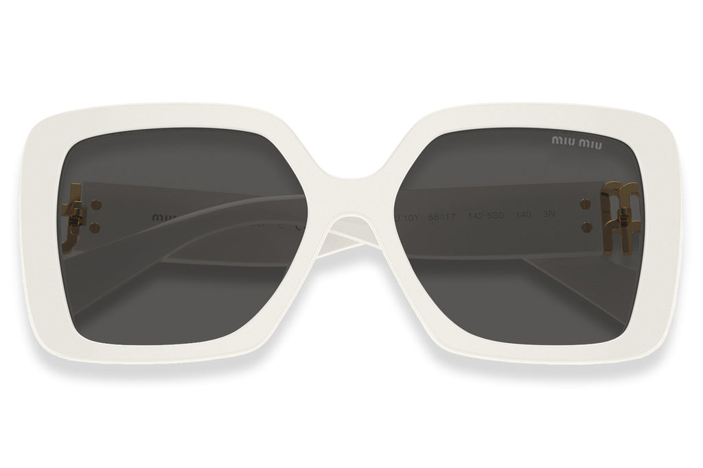 Miu Miu - MU 09ZS Sunglasses White with Dark Grey Lenses (1425S0)