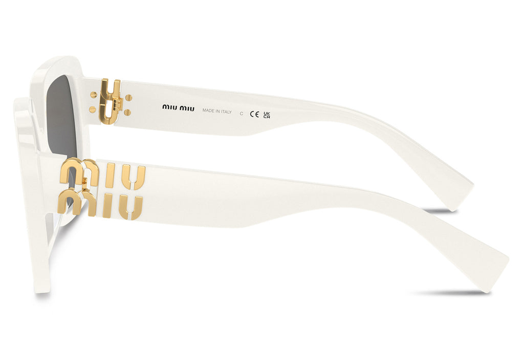 Miu Miu - MU 09ZS Sunglasses White with Dark Grey Lenses (1425S0)