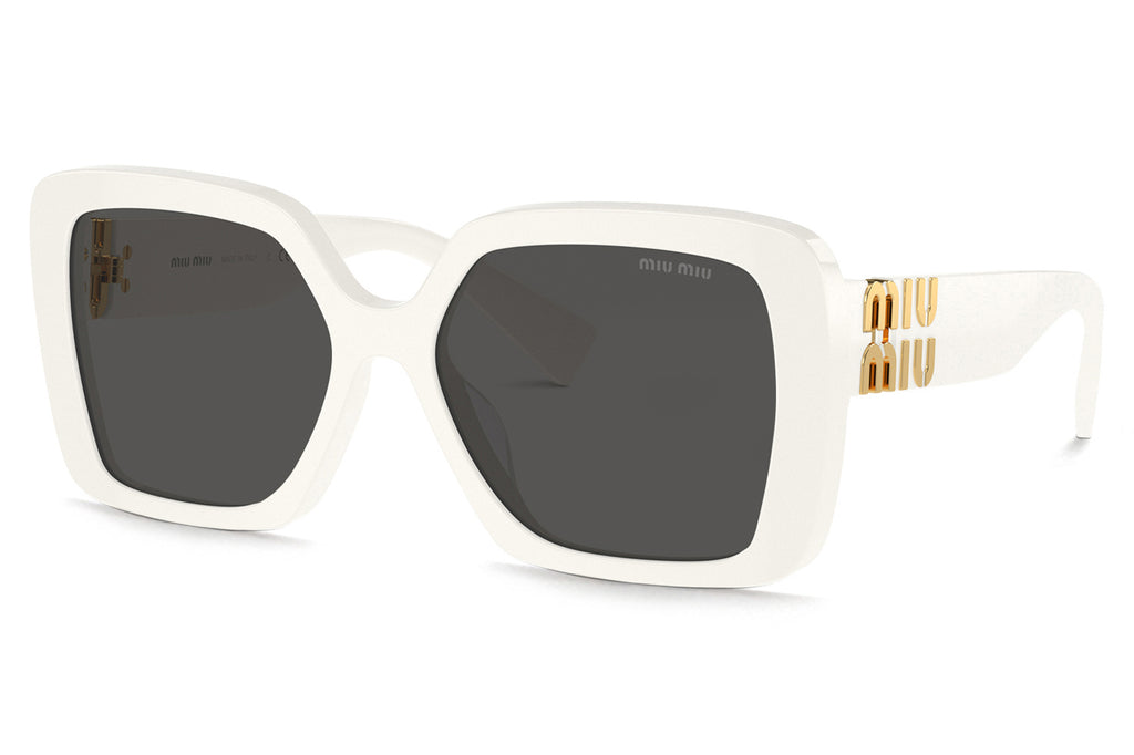 Miu Miu - MU 09ZS Sunglasses White with Dark Grey Lenses (1425S0)