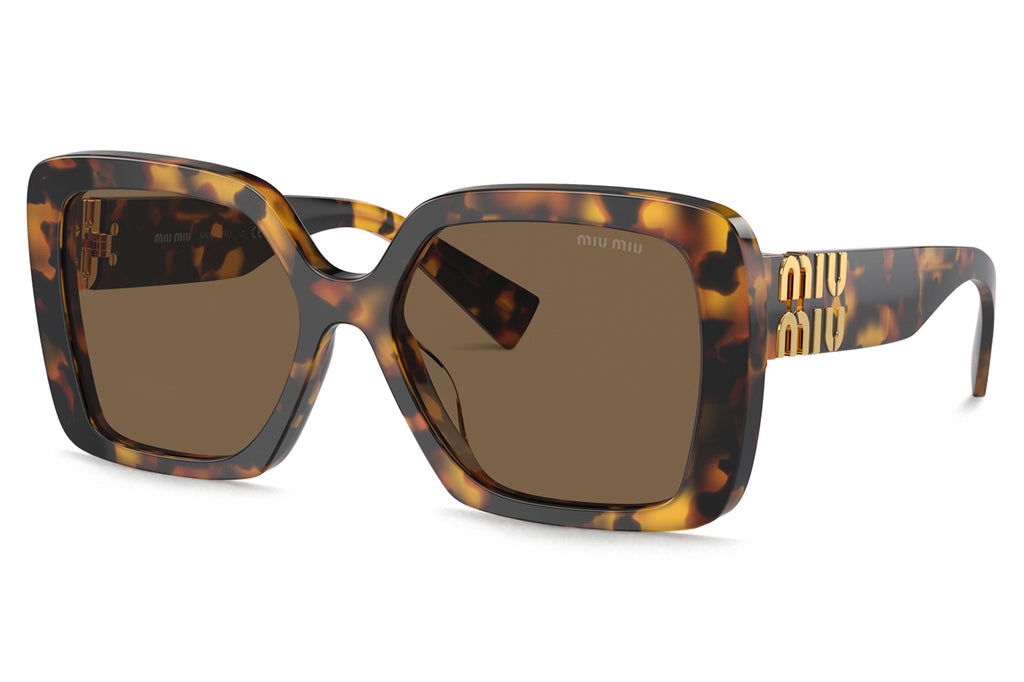 Miu Miu - MU 09ZS Sunglasses Honey Havana with Dark Brown Lenses (VAU06B)