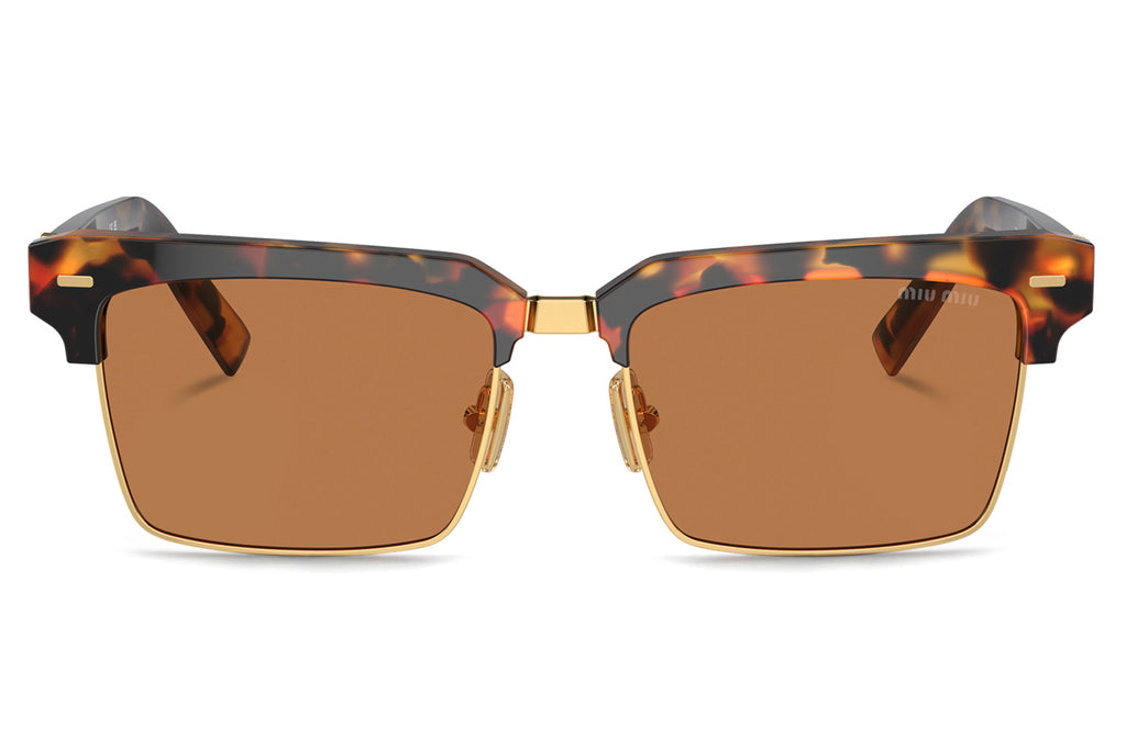 Miu Miu - MU 10ZS Sunglasses Transparent Caramel with Pink Lenses (15T1D0)