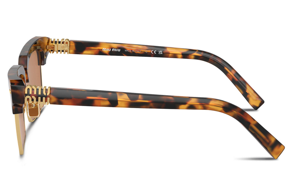 Miu Miu - MU 10ZS Sunglasses Transparent Caramel with Pink Lenses (15T1D0)