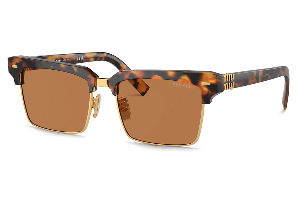 Miu Miu - MU 10ZS Sunglasses Transparent Caramel with Pink Lenses (15T1D0)