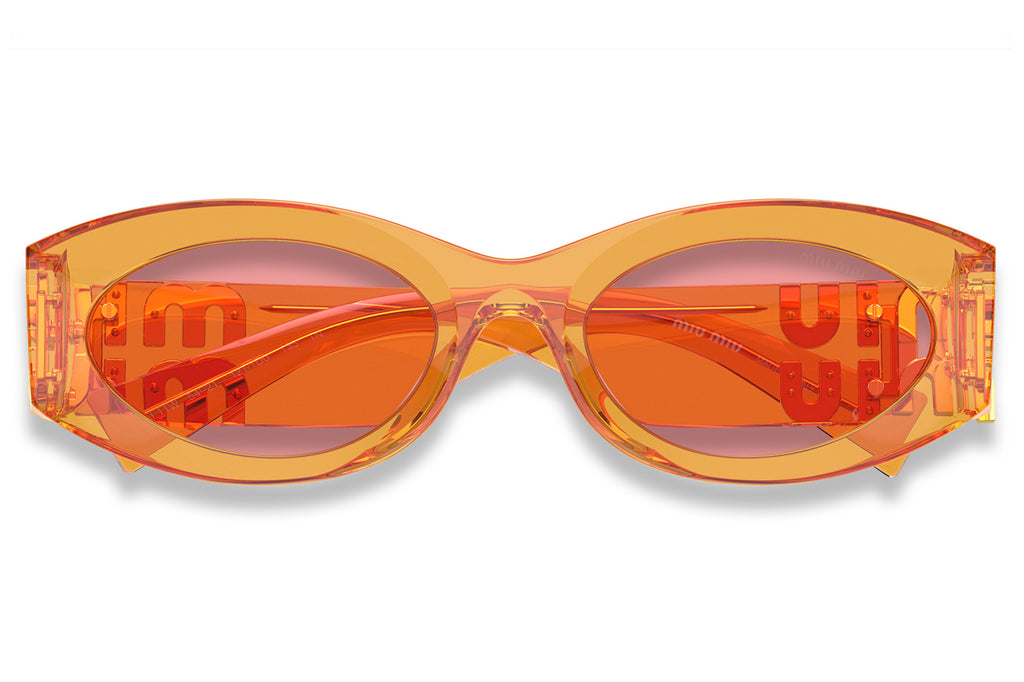 Miu Miu - MU 11WS Sunglasses Transparent Orange with Pink Lenses (12T1D0)