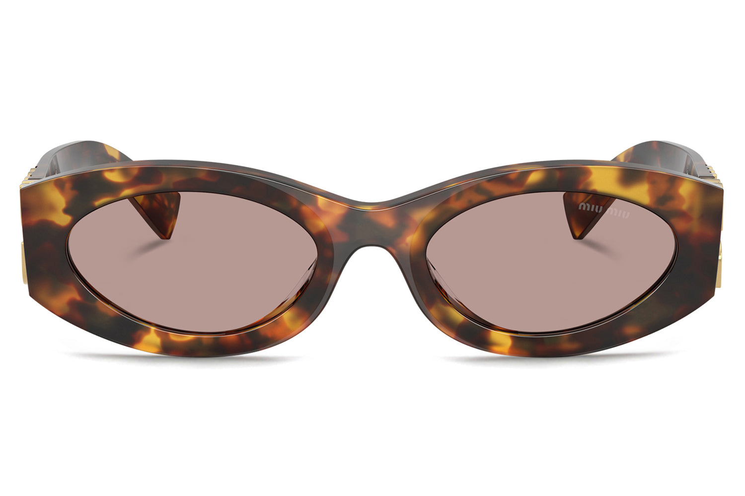 Miu Miu ブラウンオーバルサングラス Miu Miu® - MU 11WS | Oval Acetate Sunglasses