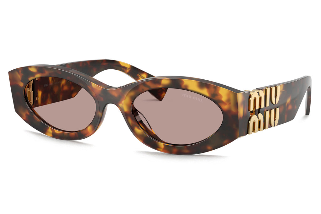 Miu Miu - MU 11WS Sunglasses Honey Havana with Light Purple Brown Lenses (14L20I)