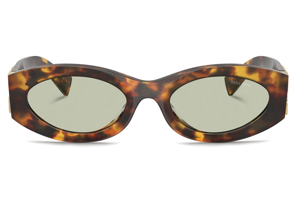 Miu Miu - MU 11WS Sunglasses Honey Havana with Light Green Lenses (14L50O)