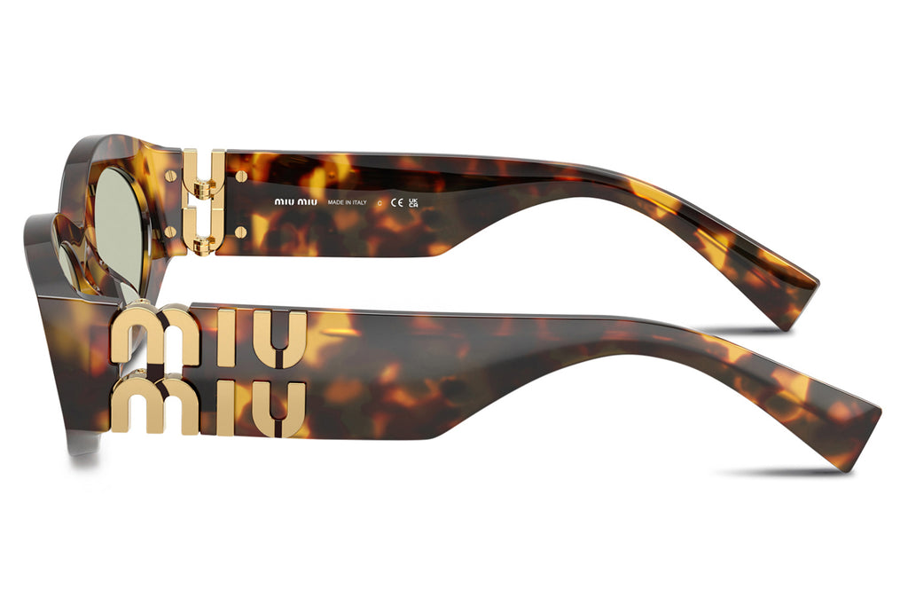 Miu Miu - MU 11WS Sunglasses Honey Havana with Light Green Lenses (14L50O)