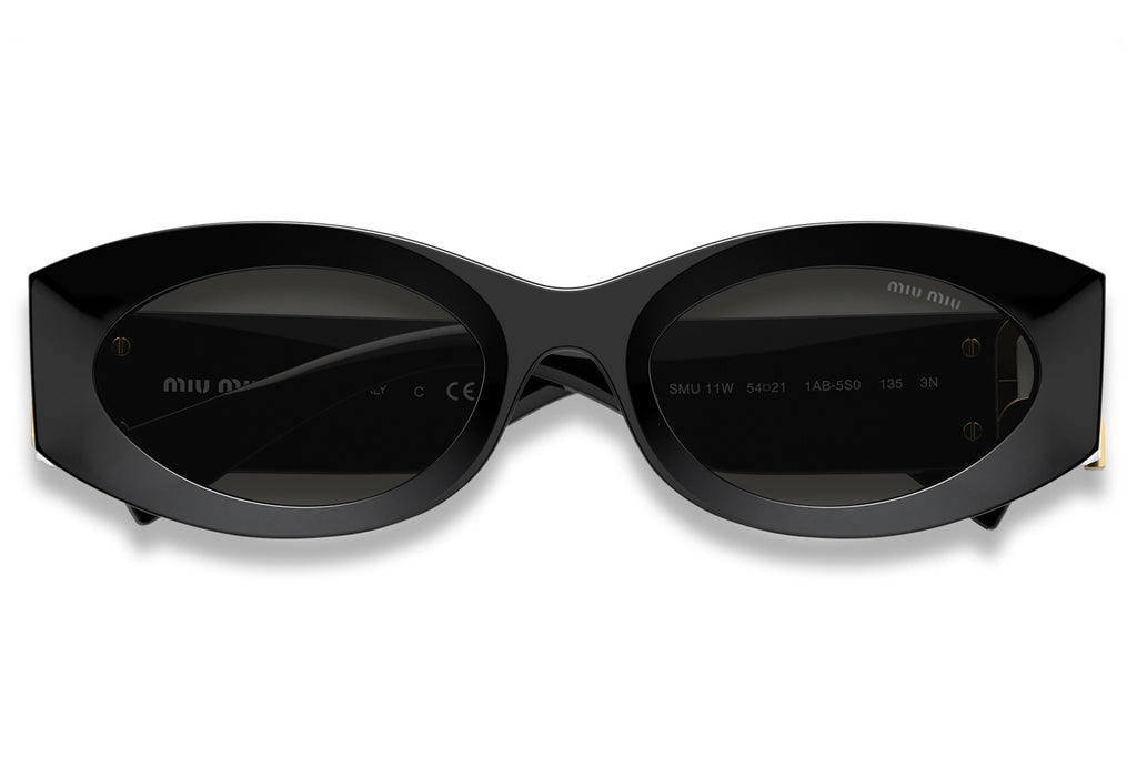 Miu Miu - MU 11WS Sunglasses Black with Dark Grey Lenses (1AB5S0)