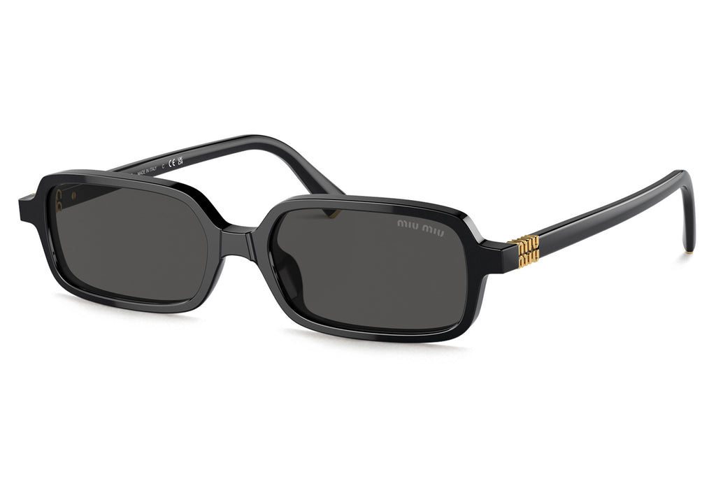 Miu Miu - MU 11ZSF (Low Bridge Fit) Sunglasses Black with Dark Grey Lenses (16K5S0)