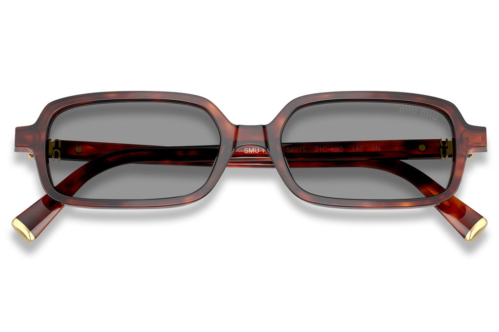 Miu Miu - MU 11ZSF (Low Bridge Fit) Sunglasses Havana Mahogany with Grey Lenses (21C40O)