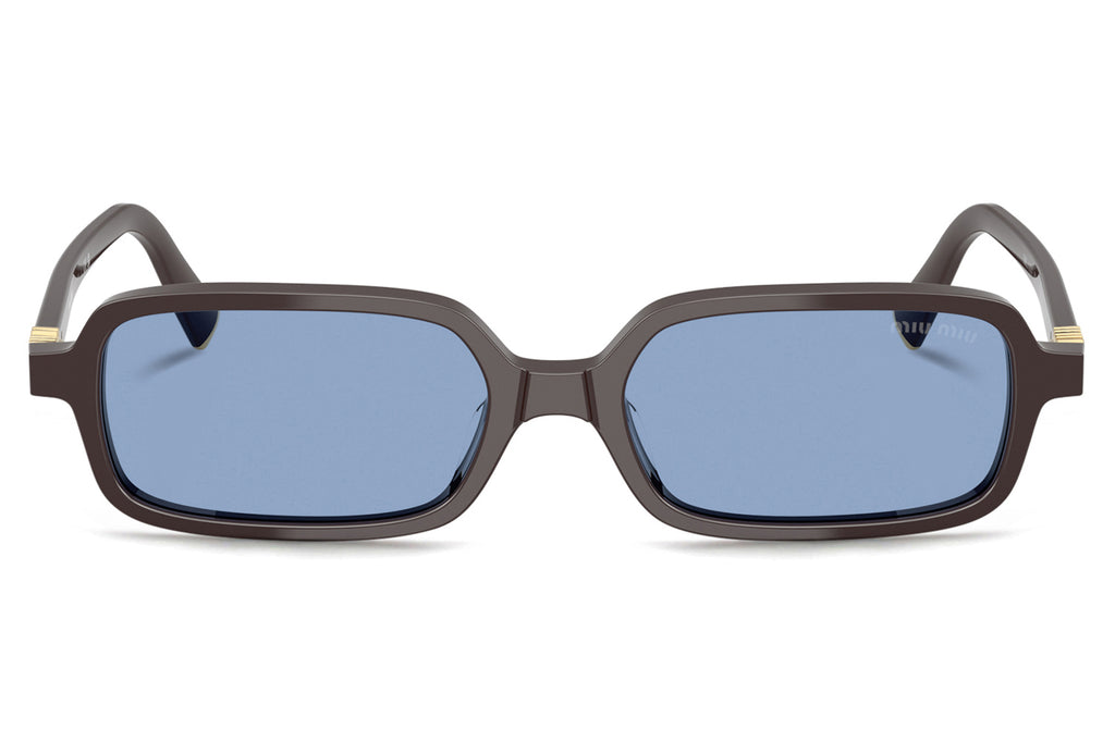 Miu Miu - MU 11ZSF (Low Bridge Fit) Sunglasses Moka with Light Blue Lenses (22C60O)