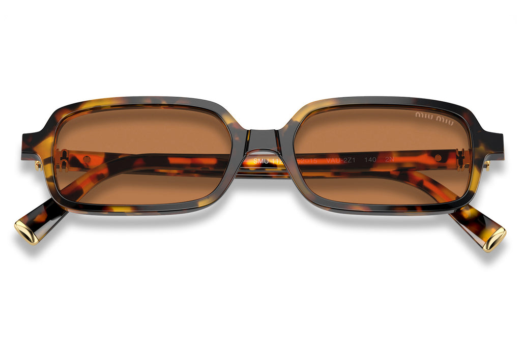 Miu Miu - MU 11ZSF (Low Bridge Fit) Sunglasses Honey Havana with Brown Lenses (VAU2Z1)