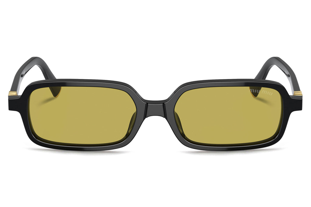 Miu Miu - MU 11ZS Sunglasses Black with Olive Green Lenses (16K07O)