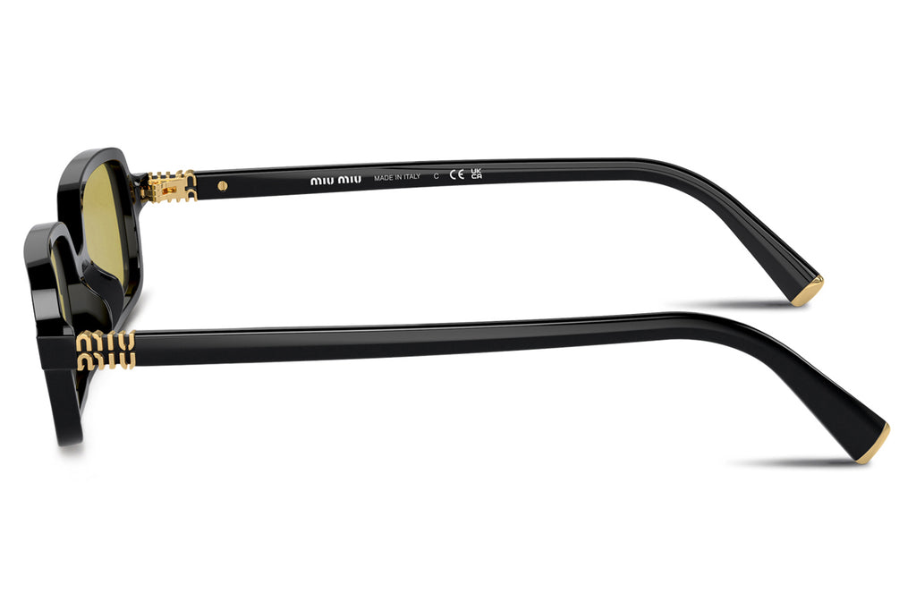 Miu Miu - MU 11ZS Sunglasses Black with Olive Green Lenses (16K07O)