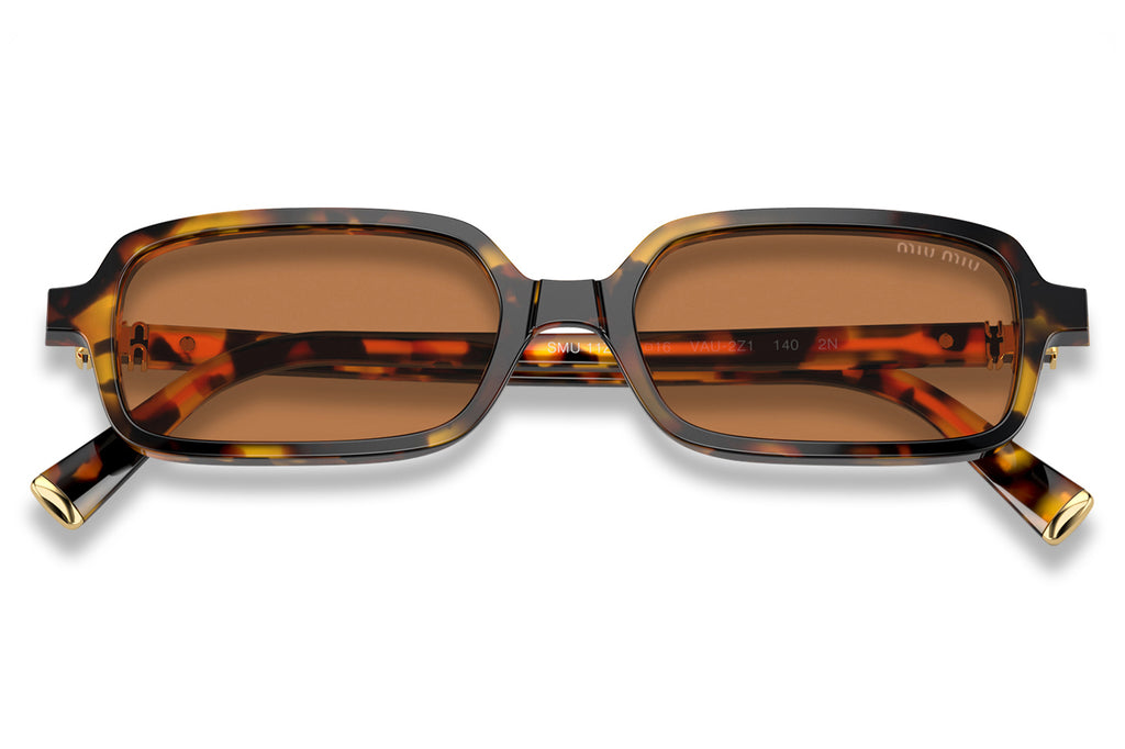 Miu Miu - MU 11ZS Sunglasses Honey Havana with Brown Lenses (VAU2Z1)