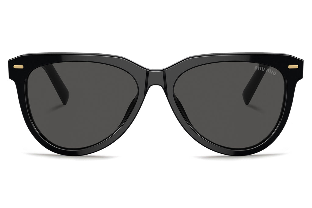 Miu Miu - MU 12ZSF (Low Bridge Fit) Sunglasses Black with Dark Grey Lenses (16K5S0)
