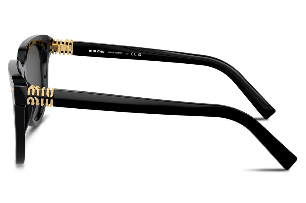 Miu Miu - MU 12ZSF (Low Bridge Fit) Sunglasses Black with Dark Grey Lenses (16K5S0)