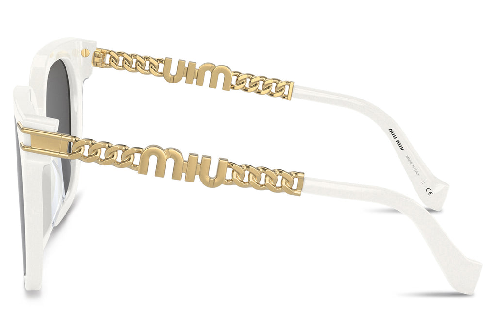 Miu Miu - MU 13WS Sunglasses White with Dark Grey Lenses (1425S0)