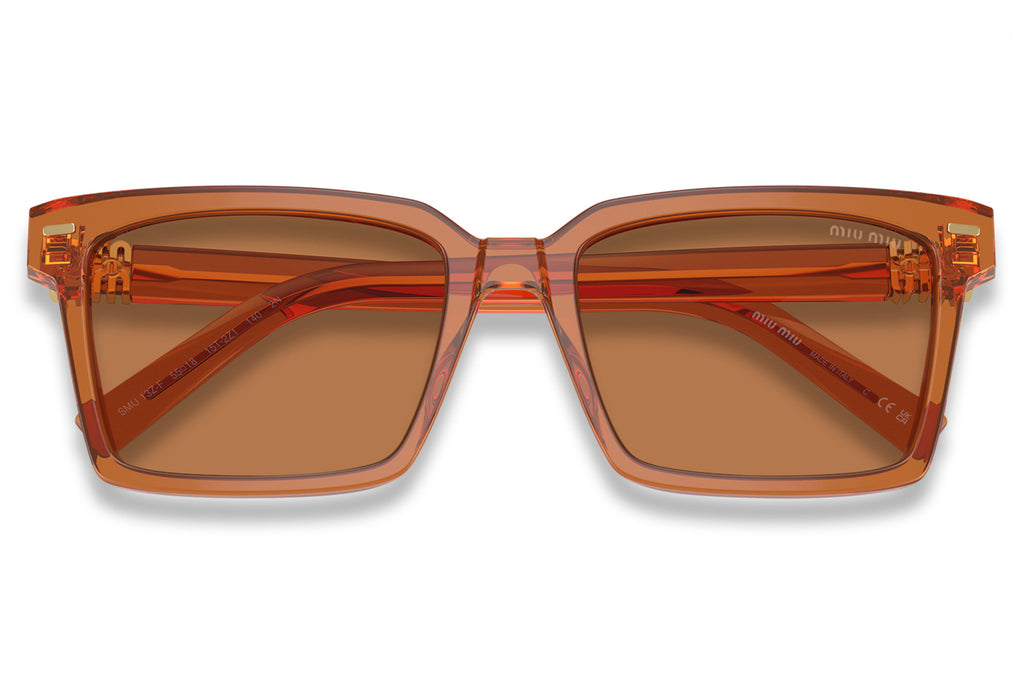 Miu Miu - MU 13ZSF (Low Bridge Fit) Sunglasses Transparent Caramel with Brown Lenses (15T2Z1)