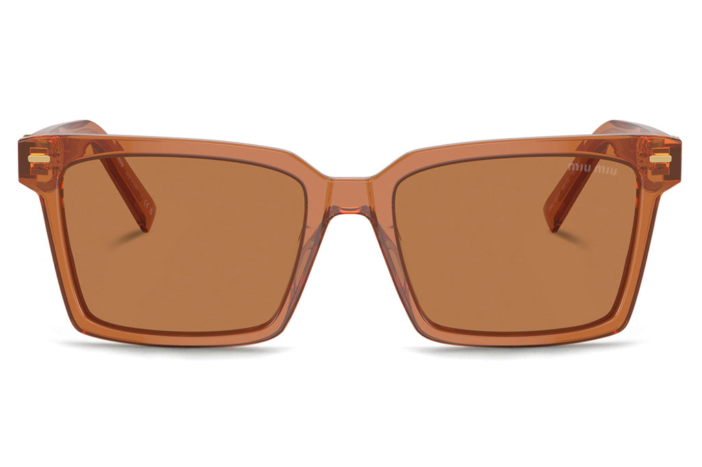 Miu Miu - MU 13ZSF (Low Bridge Fit) Sunglasses Transparent Caramel with Brown Lenses (15T2Z1)