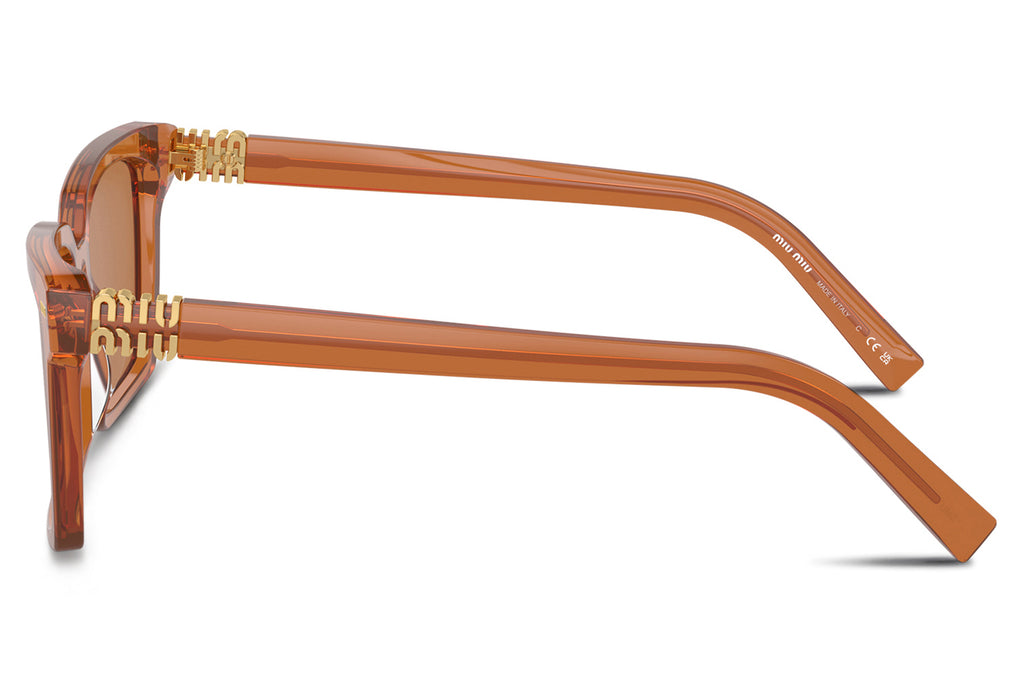 Miu Miu - MU 13ZSF (Low Bridge Fit) Sunglasses Transparent Caramel with Brown Lenses (15T2Z1)