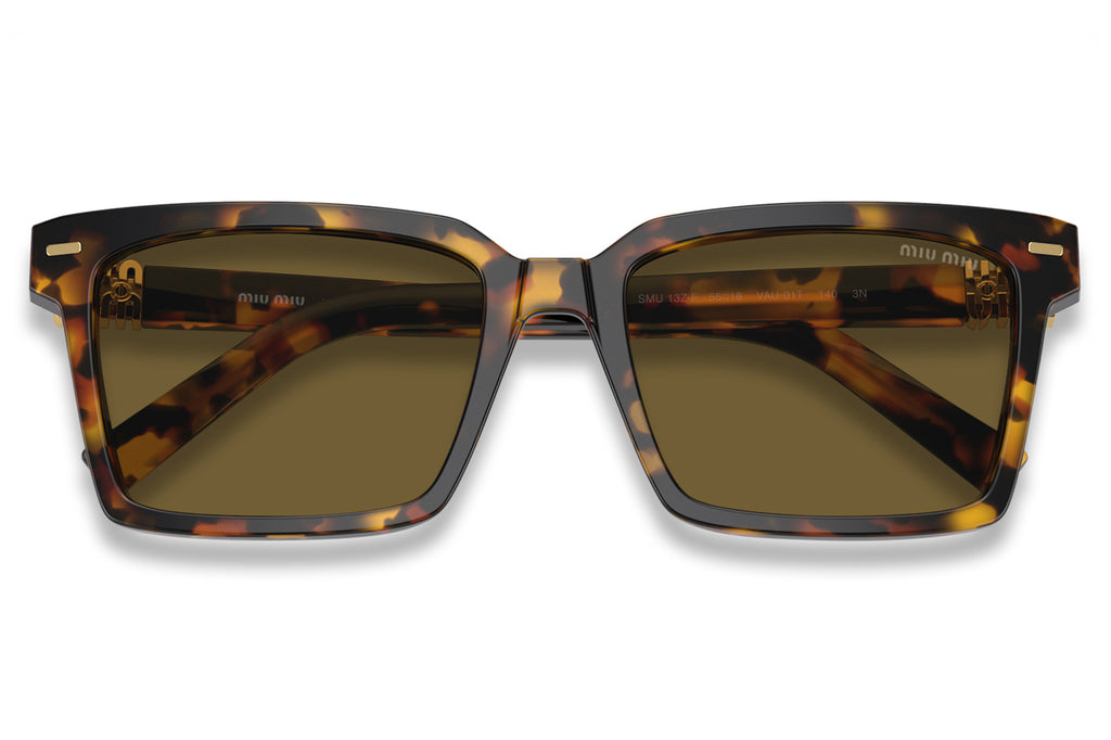 Miu Miu - MU 13ZSF (Low Bridge Fit) Sunglasses Honey Havana with Dark Brown Lenses (VAU01T)
