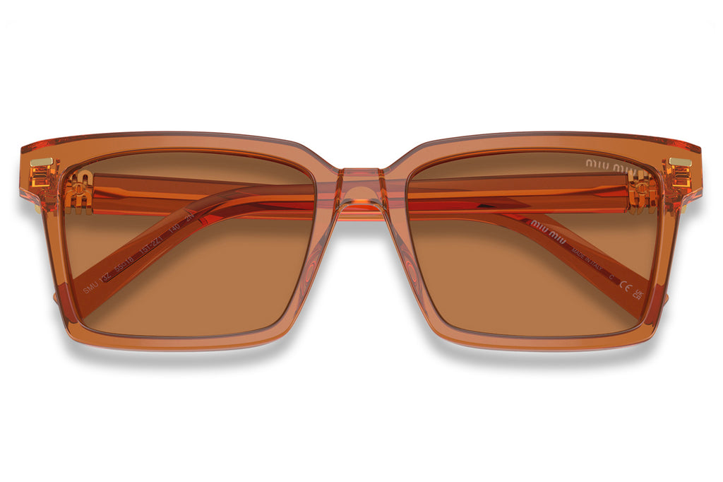 Miu Miu - MU 13ZS Sunglasses Transparent Caramel with Brown Lenses (15T2Z1)