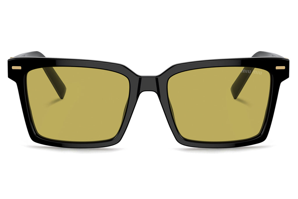 Miu Miu - MU 13ZS Sunglasses Black with Olive Green Lenses (16K07O)