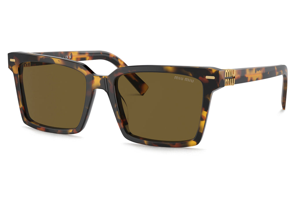 Miu Miu - MU 13ZS Sunglasses Honey Havana with Dark Brown Lenses (VAU01T)
