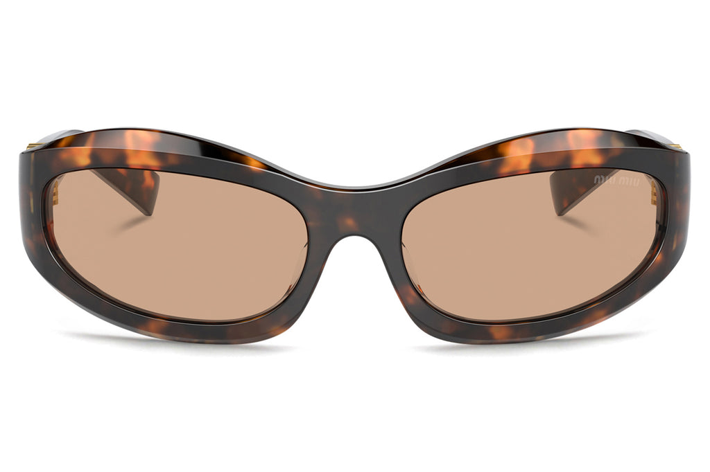 Miu Miu - MU 14ZSF (Low Bridge Fit) Sunglasses Honey Havana with Dark Brown Lenses (14L90H)