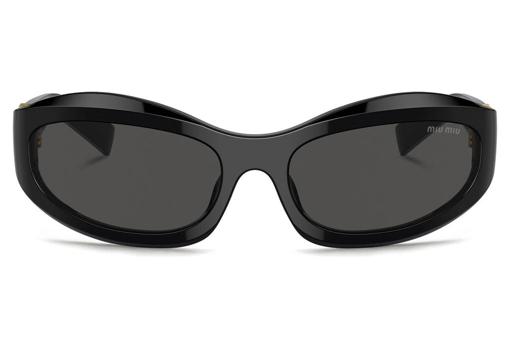 Miu Miu - MU 14ZSF (Low Bridge Fit) Sunglasses Black with Dark Grey Lenses (16K5S0)