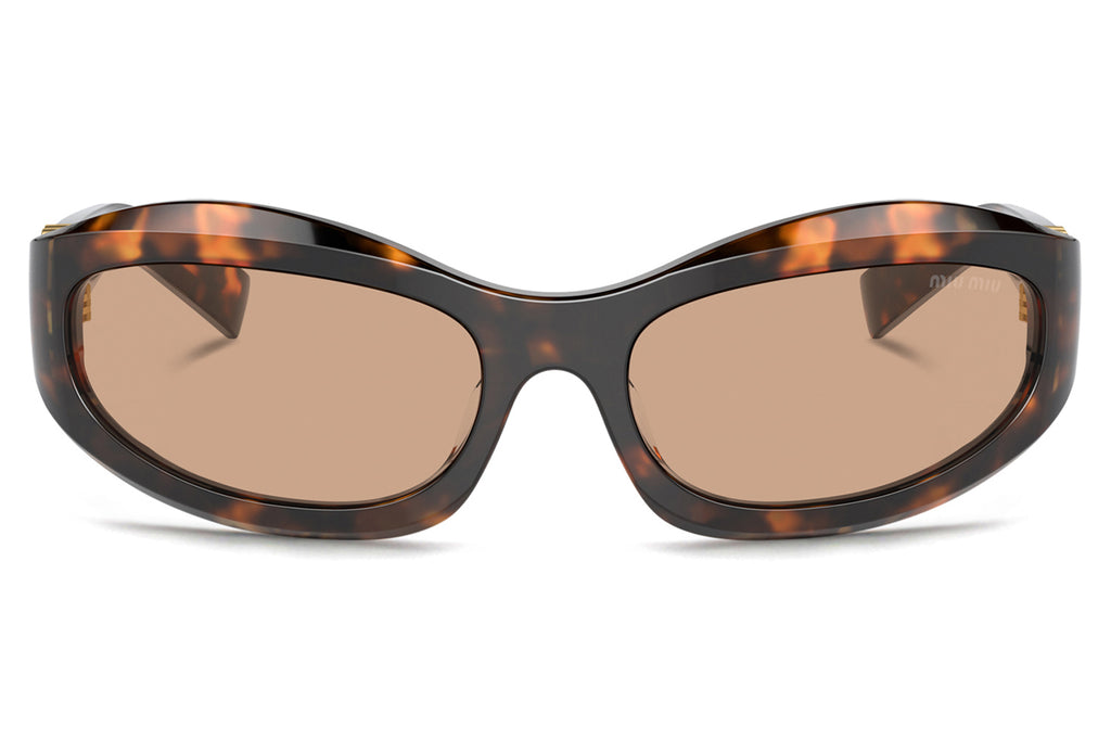 Miu Miu - MU 14ZS Sunglasses Honey Havana with Dark Brown Lenses (14L90H)